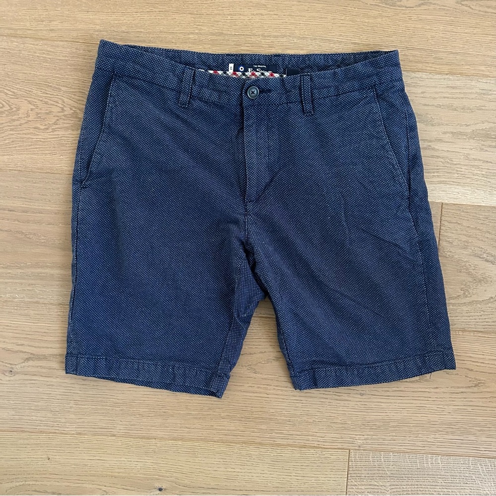 Ben Sherman Dark Blue Flat Front Shorts